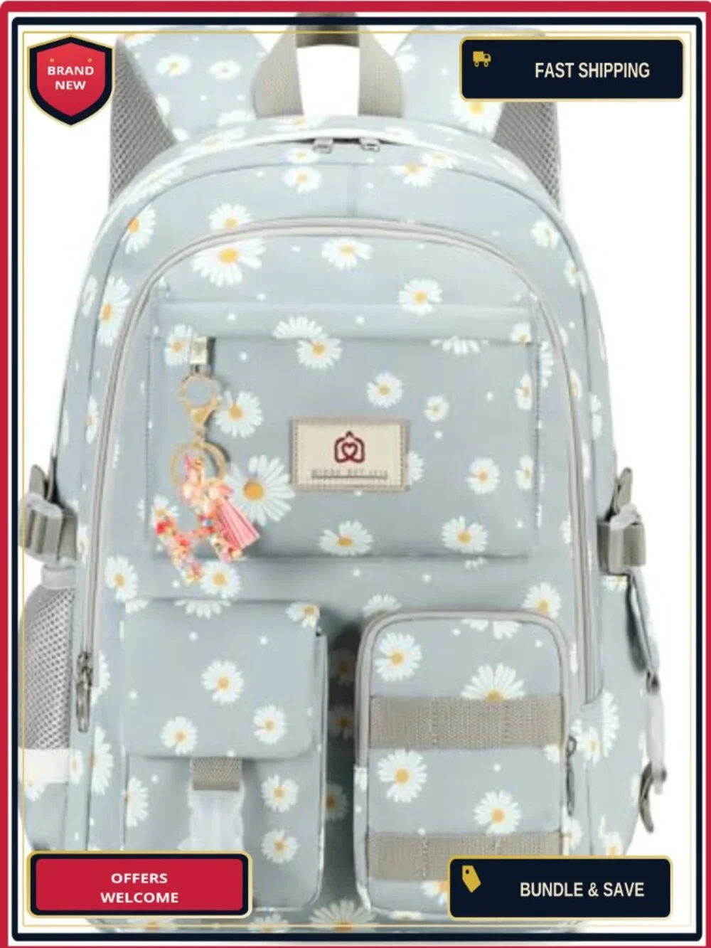15.6 Inch Laptop Backpack for Women Teen Girls College School Bookbag Anti